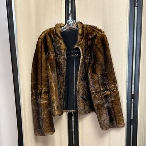 Elegant Brown Fur Jacket